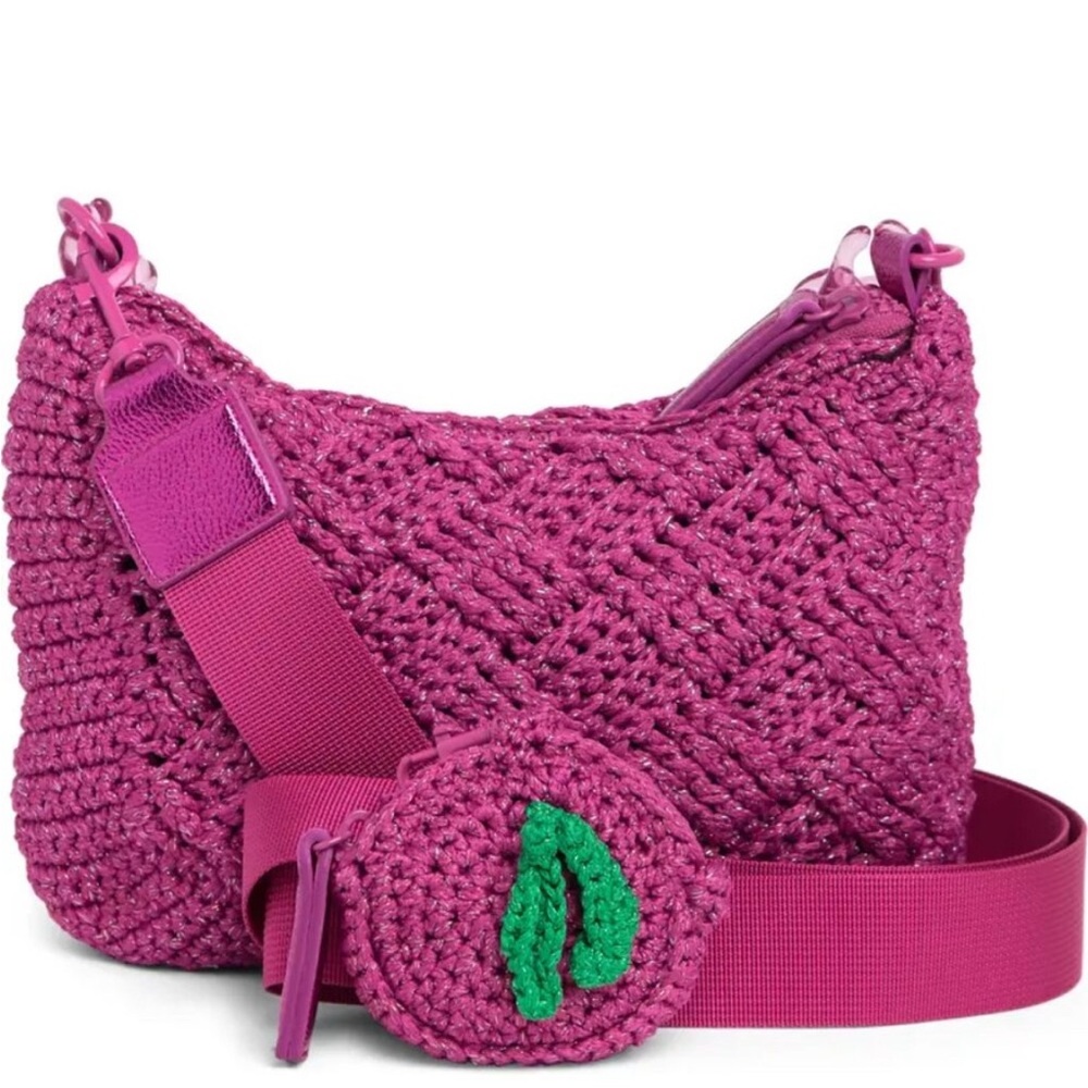 Kurt Geiger Pink Crossbody Bag with Artisanal Texture - Picture 7 of 17